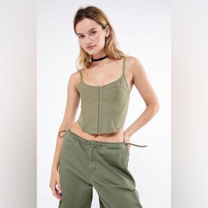 NWT Pacsun KENDALL & KYLIE Moto Corset Top Womens Size XS